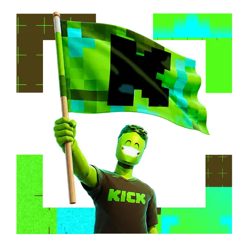 KICK guy with flag